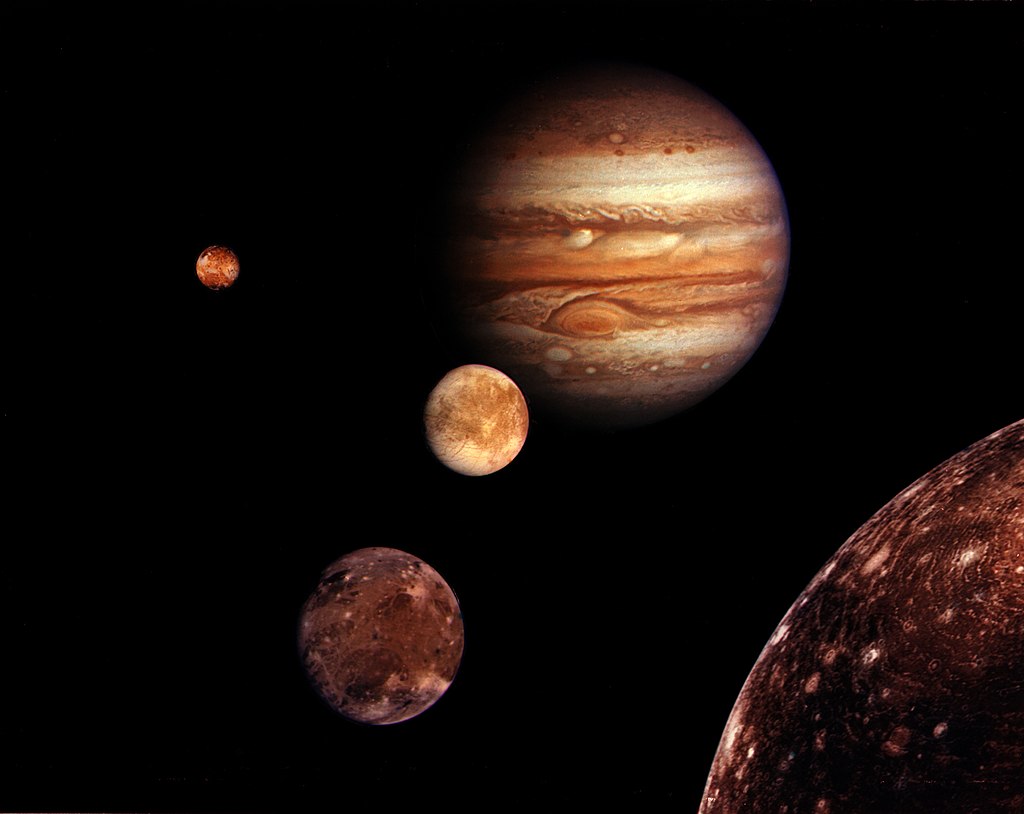 De manen van de planeet Jupiter